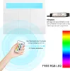 A hand holding a remote control for an LED light strip, with a diagram showing the remote's range and color options. Podgląd zdjęcia produktu