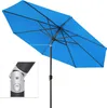 Sonnenschirm 3,5m rund blau Garten Balkon knickbar mit Produktbild-Vorschau 4
