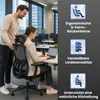 Bürostuhl Ergonomischer Bürostuhl 200 kg mit Kopfstütze & Produktbild-Vorschau 8