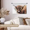 MuchoWow® Wandteppich Wandbehang Schottisches Hochlandrind Produktbild-Vorschau 2