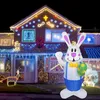 Aufblasbarer Osterhase mit Osterei, 1,8 m beleuchteter Produktbild-Vorschau 2