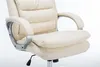 A close-up view of a cream-colored office chair. Náhled obrázku produktu