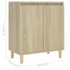 vidaXL Sideboard mit Massivholz Beinen Sonoma Eiche Produktbild-Vorschau 9