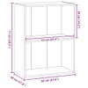 A diagram of a bookshelf with dimensions indicated. Produktbild-Vorschau