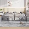 ProximaX Doppelbett mit Zaun 90x200cm, Kiefernholzbett mit Produktbild-Vorschau 12