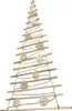 A wooden Christmas tree decoration made of wooden slats connected by rope, with various wooden ornaments hanging from it. Anteprima dell’immagine prodotto