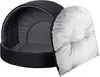Hundehütte Hundebett Tierbett Katzenbett (Braun, 50x46 cm) Produktbild-Vorschau 2