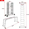 YARDIN 4x3 Mehrzweckleiter 340cm 6 in 1 Alu Leiter Produktbild-Vorschau 6