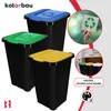 KOTARBAU® Poubelle avec couvercle Lot de 3 jaune bleu vert Voir les images du produit 4