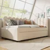 Letto imbottito a L Merax 140×200 cm con letto estraibile, Anteprima dell’immagine prodotto 3