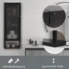 osoltus Wandschrank Riffelglas Stahl Regal cube Schwarz Produktbild-Vorschau 6