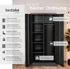 Skříňka se 6 přihrádkami a tyčí na oblečení - černá, 80 cm Náhled obrázku produktu 10