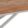 Tavolino vidaXL in acciaio inossidabile argentato e legno Anteprima dell’immagine prodotto 7