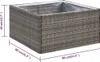vidaXL Pflanzkübel Grau 80x80x40 cm Poly Rattan Produktbild-Vorschau 6