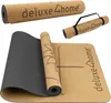 deluxe4home® Yogamatte Kork Gymnastikmatte Schwarz I TPE Produktbild-Vorschau 1