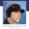 Herren Wintermütze mit Schirm Visor, Warm Strickmütze Produktbild-Vorschau 3