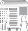 A collection of parts for a swimming pool ladder, laid out on a light gray background. Náhľad obrázku produktu