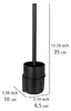 WENKO Turbo-Loc WC-Garnitur Carpino in Schwarz 9,5 x 35 x Produktbild-Vorschau 5