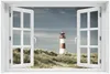 Wallario Premium Glasbild mit Fensterrahmen, freischwebende Produktbild-Vorschau 1