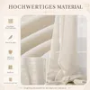 Vorhänge Leinenoptik Creme Halbtransparent Vorhang Voile Produktbild-Vorschau 3