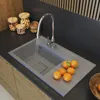 Granitan | Spülbecken Granit - Grau - 80x50x22 cm - Produktbild-Vorschau 2