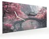 Wanduhr aus Glas mit Motiv Japanischer Garten- 60 x 30 cm - Produktbild-Vorschau 2