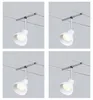 Paulmann Halogen Seilspot 4er Set 35W Chrom Glas weiß Produktbild-Vorschau 1