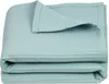 A folded light blue waffle-weave blanket. Produktbild-Vorschau