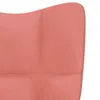 Relaxsessel mit Hocker Rosa Samt Produktbild-Vorschau 9