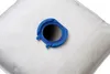 A close-up shot of a white vacuum cleaner bag with a blue plastic adapter. Anteprima dell’immagine prodotto