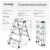 tectake® Doppelseitige Aluminium Trittleiter 4 Stufen, Produktbild-Vorschau 5