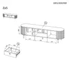TV-Schrank ZAVEN, TV-Lowboard mit 2 Türen, Schublade und Produktbild-Vorschau 3
