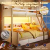 A bunk bed with LED lighting and storage drawers, decorated with pillows and blankets. Anteprima dell’immagine prodotto