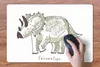 MuchoWow® Schreibtischunterlage Kinderzimmer - Triceratops Produktbild-Vorschau 3