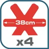 A graphic showing an 'X' shape with dimensions and a quantity indicator. Podgląd zdjęcia produktu
