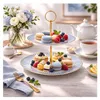 Etagere 2 stöckig Keramik Servieretagere 24 cm Produktbild-Vorschau 1