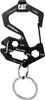 A black multi-tool keychain with various wrench sizes and screwdriver icons. Produktbild-Vorschau
