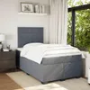 vidaXL Postel Boxspring s matrací Dark Grey 120x200 cm Náhled obrázku produktu 4