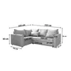 Masseno Ecksofa LIRENO R-S mit Schlaffunktion L-Form, Sofa Produktbild-Vorschau 3