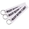 Insert Before Flight Print Stickerei Tag Schlüsselanhänger Produktbild-Vorschau 5