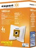 A product box for vacuum cleaner bags, showing the packaging and a sample bag. Produktbild-Vorschau