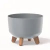 Bloempot met voet, plantenbak, diameter 24 cm, kunststof, Productafbeelding-voorbeeld 2