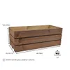 Blumenkasten aus Massivholz – braun, 40 cm Produktbild-Vorschau 3