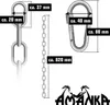 2x 230kg Hängesessel Kette -100cm Aufhängung 4 Karabiner Produktbild-Vorschau 6
