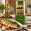 Physis of Crete Cretan Mountains Olivenöl 5L Kanister mit gebratenem Fisch Produktbild-Vorschau