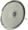 Adventskranzstecker ohne Dorn - Adventskerzenhalter - Metall - H: 4,5cm - D: 8cm - silber - 4er Set Produktbild-Vorschau