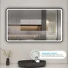 Schwarzer Rahmen Badspiegel mit 100X60cm Produktbild-Vorschau 3