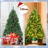 COSTWAY 135cm albero di Natale artificiale con LED bianco Anteprima dell’immagine prodotto 2