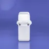 A white power adapter with two USB-C ports and a lightning cable is shown against a blue background. Produktbild-Vorschau