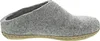 A side view of a grey felt slipper. Produktbild-Vorschau